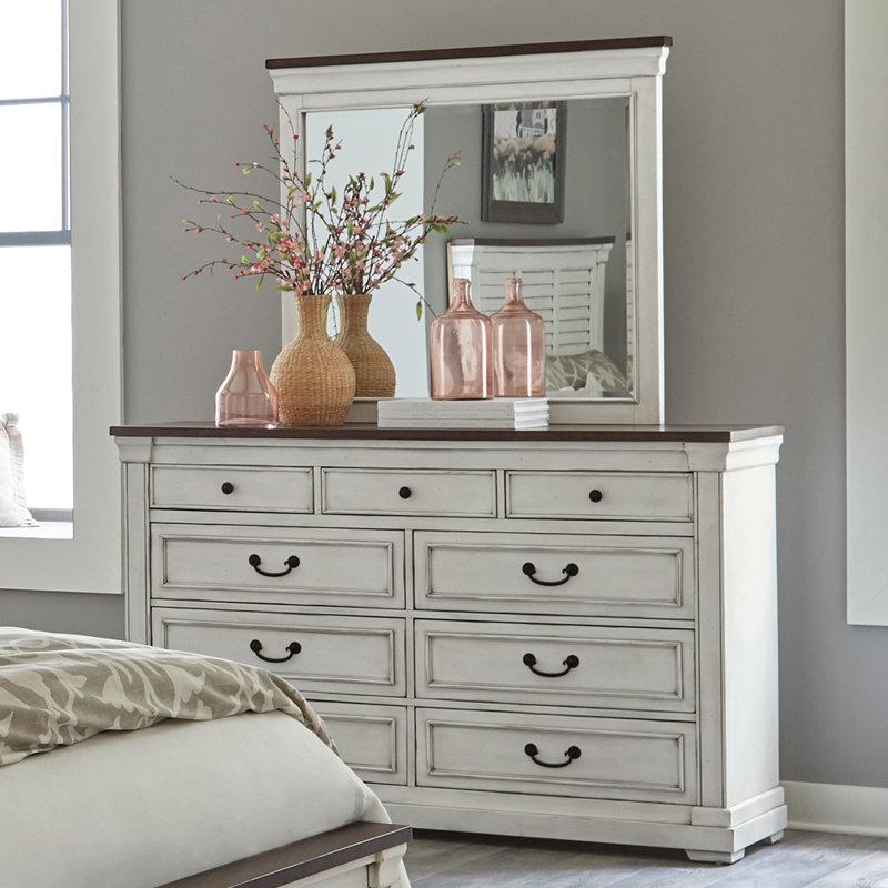Topawa 78 W 9 Drawer Dresser with Mirror One Allium Way